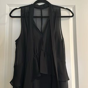 Black chiffon dress